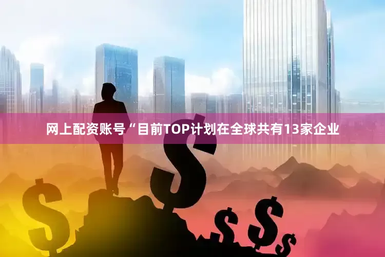 网上配资账号“目前TOP计划在全球共有13家企业
